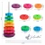 Tęczowa Wieża Rainbow Tower 40 cm – Edukacyjna Piramida Sensoryczna Montessori