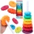 Tęczowa Wieża Rainbow Tower 40 cm – Edukacyjna Piramida Sensoryczna Montessori