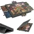 Drewniany Stolik do Puzzli 2w1 z Matą Filcową i 6 Szufladami Organizera 77x54 cm