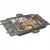 Drewniany Stolik do Puzzli 2w1 z Matą Filcową i 6 Szufladami Organizera 77x54 cm