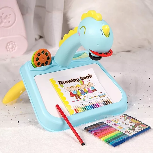 Edukacyjny Zestaw Projektorów 2w1 – Mobilna Latarka i Projektor do Rysowania Dinozaur od 3+