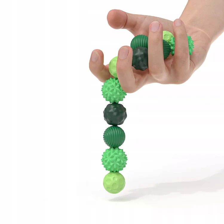 Magnetyczne Kulki Sensoryczne – 8-częściowy Zestaw Antystresowy w Etui - zielone