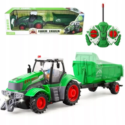 Zdalnie Sterowany Traktor z Przyczepą 9877-14 – Twoja Własna Farma
