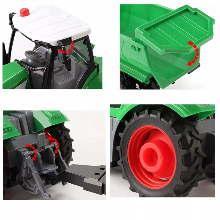 Zdalnie Sterowany Traktor z Przyczepą 9877-14 – Twoja Własna Farma