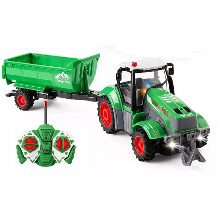 Zdalnie Sterowany Traktor z Przyczepą 9877-14 – Twoja Własna Farma
