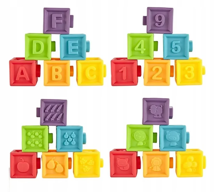 Miękkie Klocki Sensoryczne – Zestaw 6 Edukacyjnych Piszczałek