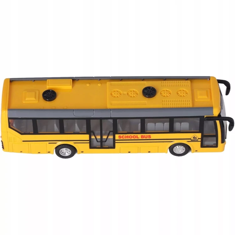 Szkolny Autobus Zdalnie Sterowany (Skala 1:32) – Żółty Bus z Pilotem i Światłami LED