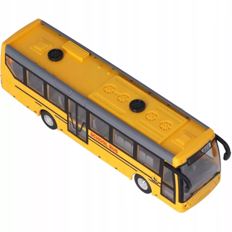 Szkolny Autobus Zdalnie Sterowany (Skala 1:32) – Żółty Bus z Pilotem i Światłami LED