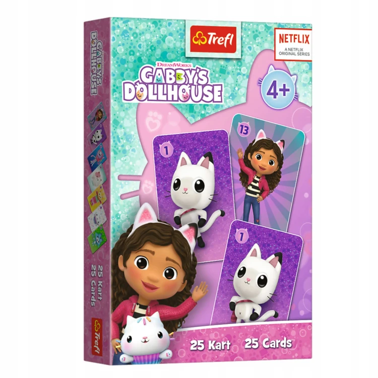 Karty do Gry Piotruś „Koci Domek Gabi” Trefl (Zestaw 5-pak)