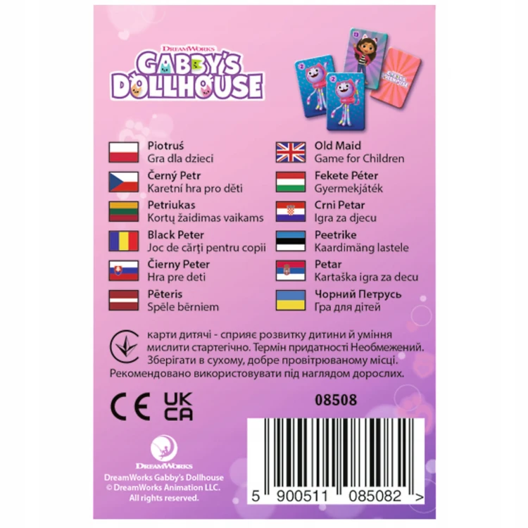 Karty do Gry Piotruś „Koci Domek Gabi” Trefl (Zestaw 5-pak)