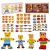 Drewniana Układanka Ubieranka „Rodzinka Misiów” – Sorter Emocji w Skrzynce (74 elementy)