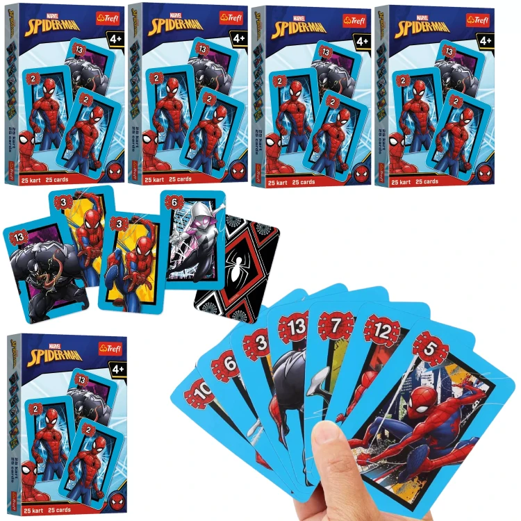 Gra Karciana Piotruś i Pamięć Spiderman – Edukacyjny Zestaw 5w1 od Trefl