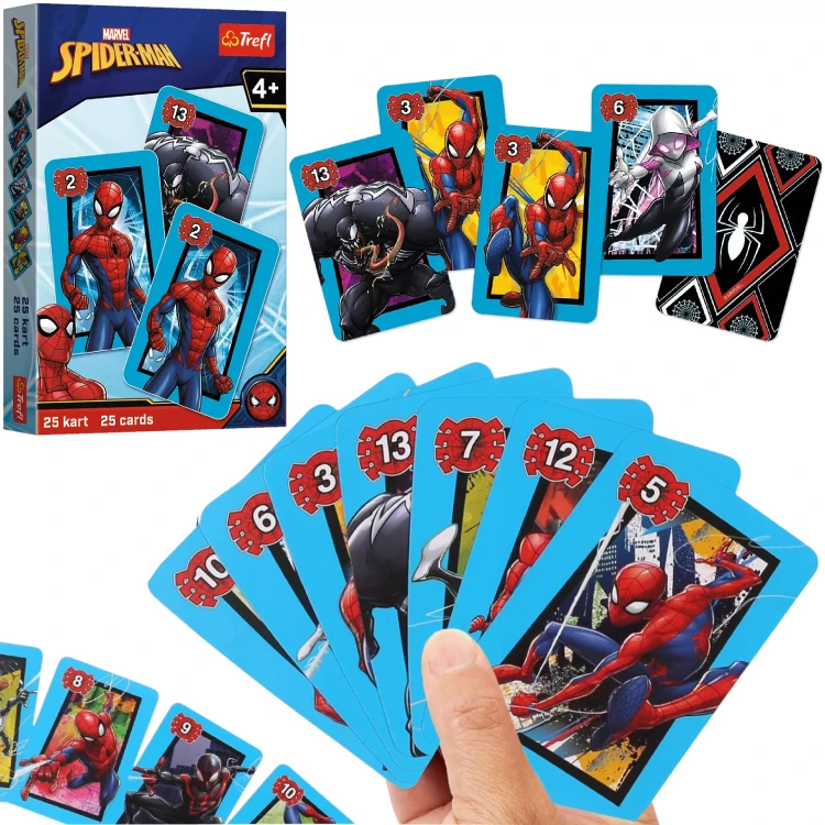 Gra Karciana Piotruś i Pamięć Spiderman – Edukacyjny Zestaw 5w1 od Trefl