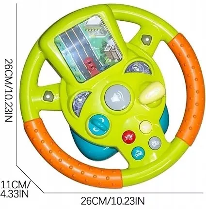 Interaktywna Zabawkowa Kierownica – Edukacyjny Symulator Jazdy 360° z Mapą i Dźwiękami