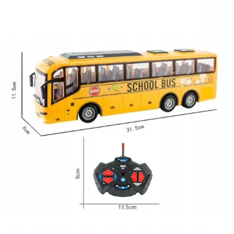 Zdalnie Sterowany Autobus Szkolny RC – Interaktywny Pojazd Edukacyjny w Skali 1:30