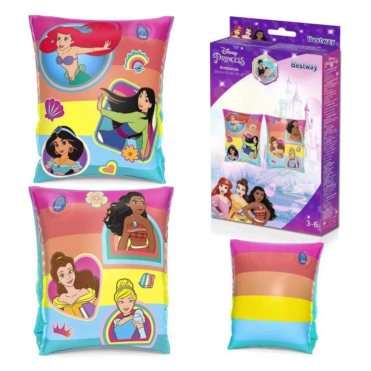 Dmuchane Rękawki do Pływania Bestway Księżniczki Disney – Motylki do Nauki Pływania 23 x 15 cm