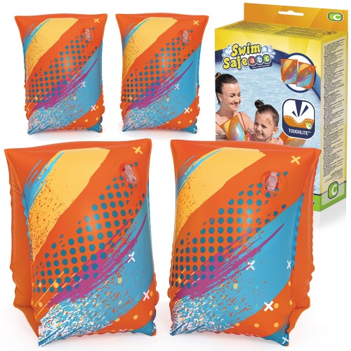 Dmuchane Rękawki do Pływania Bestway ToughLite™ S/M – Pomarańczowe Motylki (25 x 15 cm)