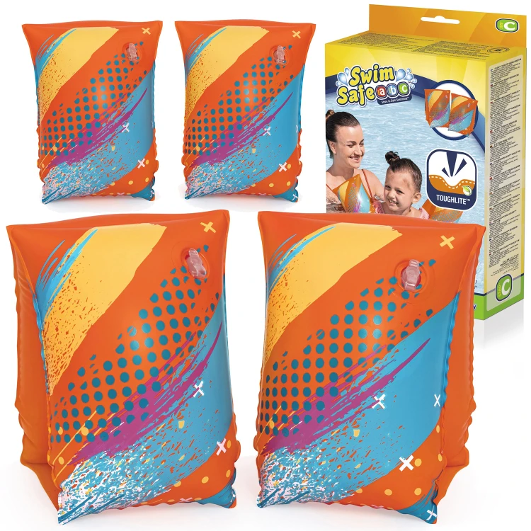 Dmuchane Rękawki do Pływania Bestway ToughLite™ S/M – Pomarańczowe Motylki (25 x 15 cm)