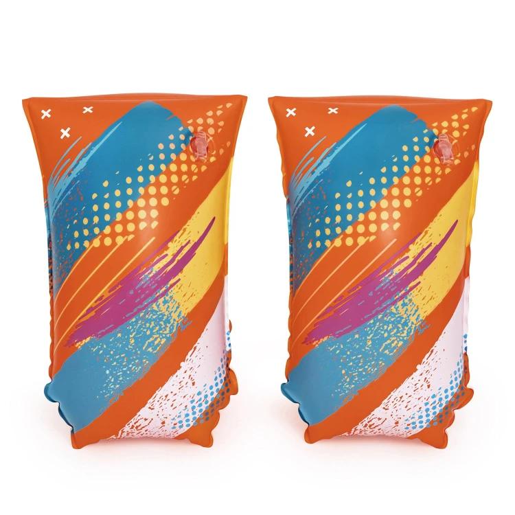Dmuchane Rękawki do Pływania Bestway ToughLite™ L/XL – Pomarańczowe Motylki (30 x 15 cm)