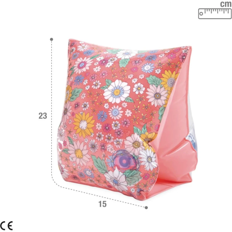 Dmuchane Rękawki do Nauki Pływania Intex Kwiatki – Różowe Motylki 23 x 15 cm