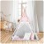 Indiański Namiot Tipi dla Dzieci Nukido – Bawełniany Wigwam z Matą i Akcesoriami 120 x 120 x 165 cm - różowy