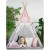 Indiański Namiot Tipi dla Dzieci Nukido – Bawełniany Wigwam z Matą i Akcesoriami 120 x 120 x 165 cm - różowy