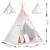 Indiański Namiot Tipi dla Dzieci Nukido – Bawełniany Wigwam z Matą i Akcesoriami 120 x 120 x 165 cm - różowy
