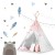 Indiański Namiot Tipi dla Dzieci Nukido – Bawełniany Wigwam z Matą i Akcesoriami 120 x 120 x 165 cm - różowy