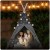 Indiański Namiot Tipi dla Dzieci Nukido – Bawełniany Wigwam z Matą i Akcesoriami 120 x 120 x 165 cm - szary w gwiazdki