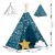 Indiański Namiot Tipi dla Dzieci Nukido – Bawełniany Wigwam z Wszytą Podłogą i Akcesoriami 120 x 120 x 165 cm - niebieski