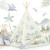 Indiański Namiot Tipi dla Dzieci Nukido – Designerski Wigwam ze Wszytą Podłogą i Poduszką z Dinozaurem 114 × 114 × 165 cm - dinozaury