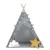 Indiański Namiot Tipi dla Dzieci Nukido – Bawełniany Wigwam z Wszytą Podłogą i Akcesoriami 120 x 120 x 165 cm- szary w gwiazdki