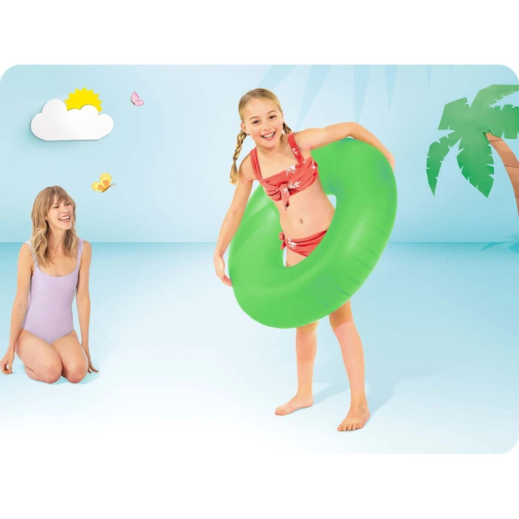 Dmuchane Koło do Pływania Neon 91 cm Intex – Neonowe Kółko Plażowe -  zielone