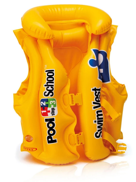 Dmuchana Kamizelka do Nauki Pływania 50 × 47 cm Intex – Żółty Kapok Dziecięcy