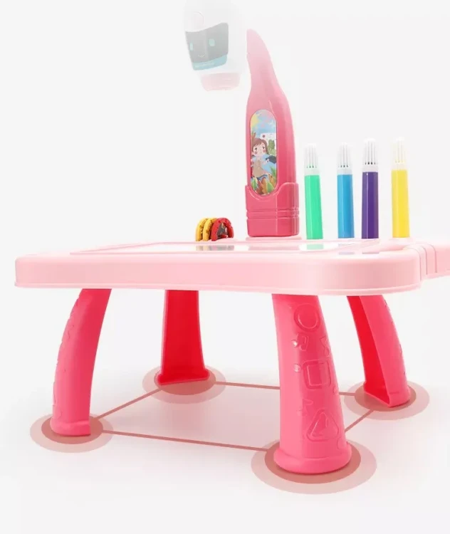 Edukacyjny Projektor LED do Rysowania dla Dzieci – Biurko i Sztaluga 2w1 Robot