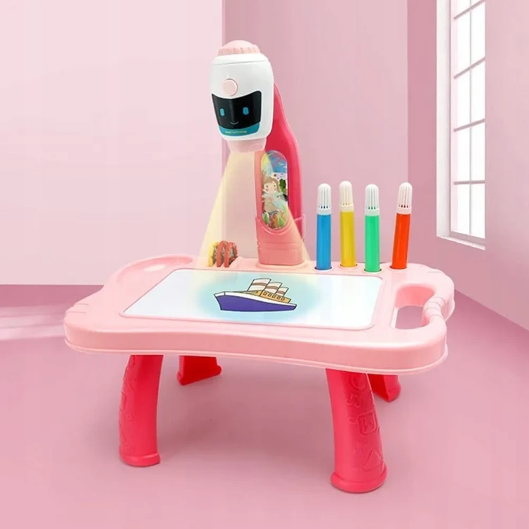 Edukacyjny Projektor LED do Rysowania dla Dzieci – Biurko i Sztaluga 2w1 Robot