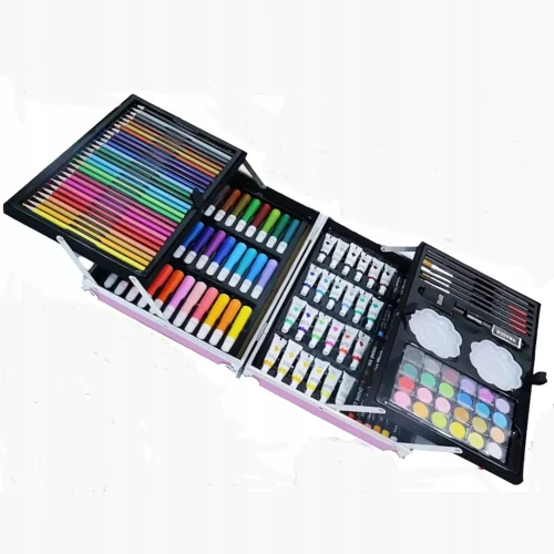 Profesjonalny Zestaw Artystyczny do Malowania i Rysowania w Walizce – 145 Elementów