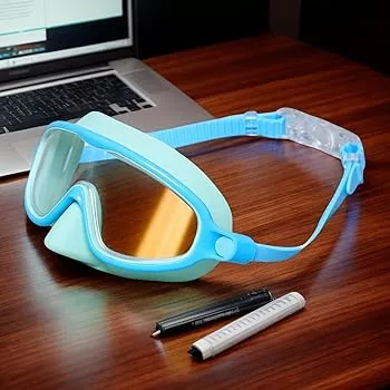 Dziecięce Okulary do Pływania z Ochroną Nosa i Powłoką Anti-Fog – Luxma Blue