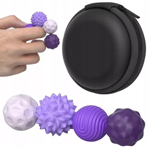 Magnetyczne Kulki Sensoryczne Antystresowe z Etui – Zestaw 4 Sztuk Luxma
