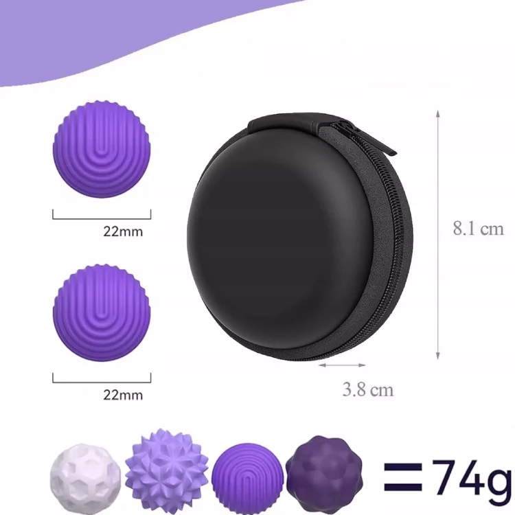 Magnetyczne Kulki Sensoryczne Antystresowe z Etui – Zestaw 4 Sztuk Luxma