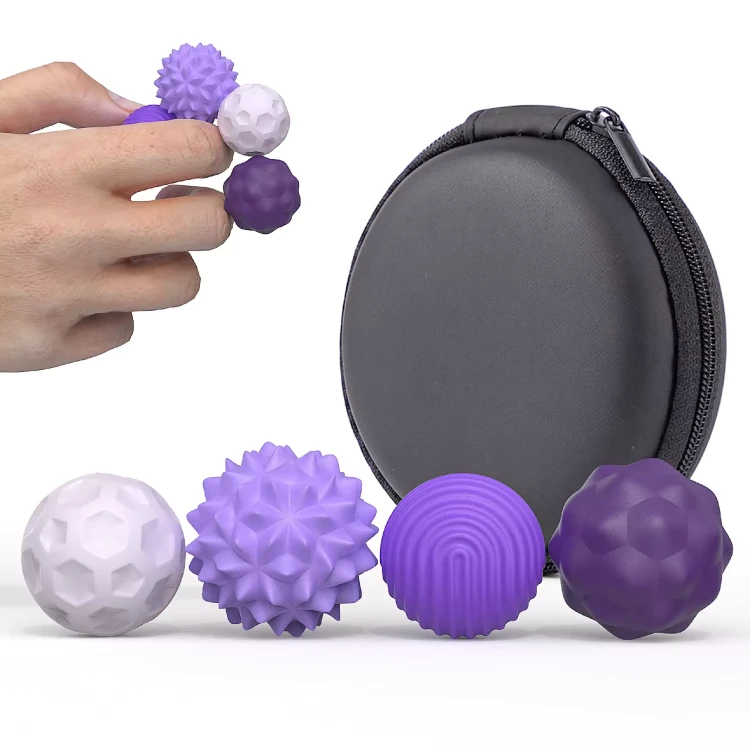 Magnetyczne Kulki Sensoryczne Antystresowe z Etui – Zestaw 4 Sztuk Luxma