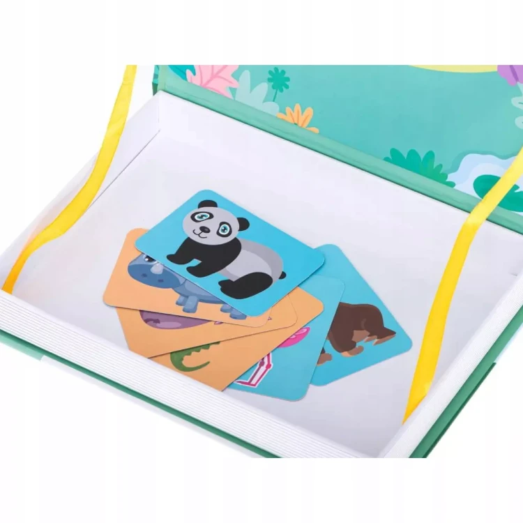 Układanka magnetyczna Montessori zwierzęta puzzle edukacyjne 47 magnty wiek 3+