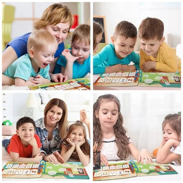 Książeczka edukacyjna dinozaury puzzle na rzep do nauki alfabetu i kształtów Montessori dla dzieci w wieku 3+