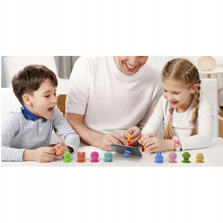 Zestaw sensorycznych zabawek silikonowych na przyssawkach stres ADHD antystres dla dzieci w wieku 3+
