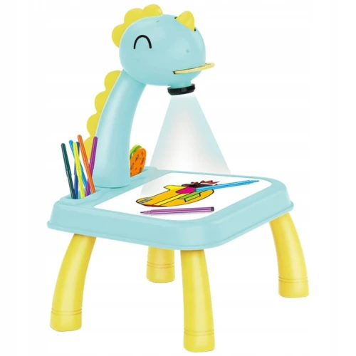 Projektor do rysowania dinozaur dla dzieci 3+ NIEBIESKI