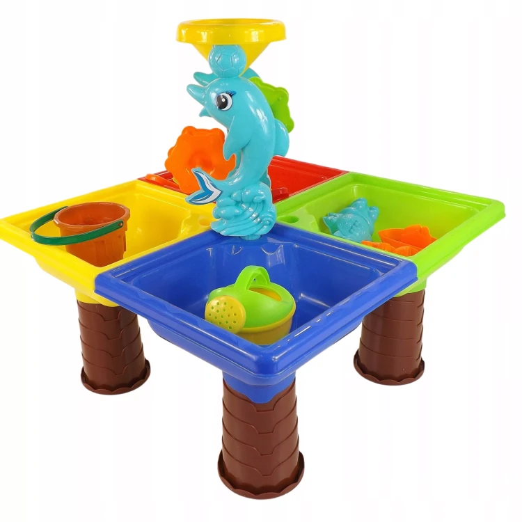 Stolik do piasku i do wody delfin z 25 elementami do zabawy