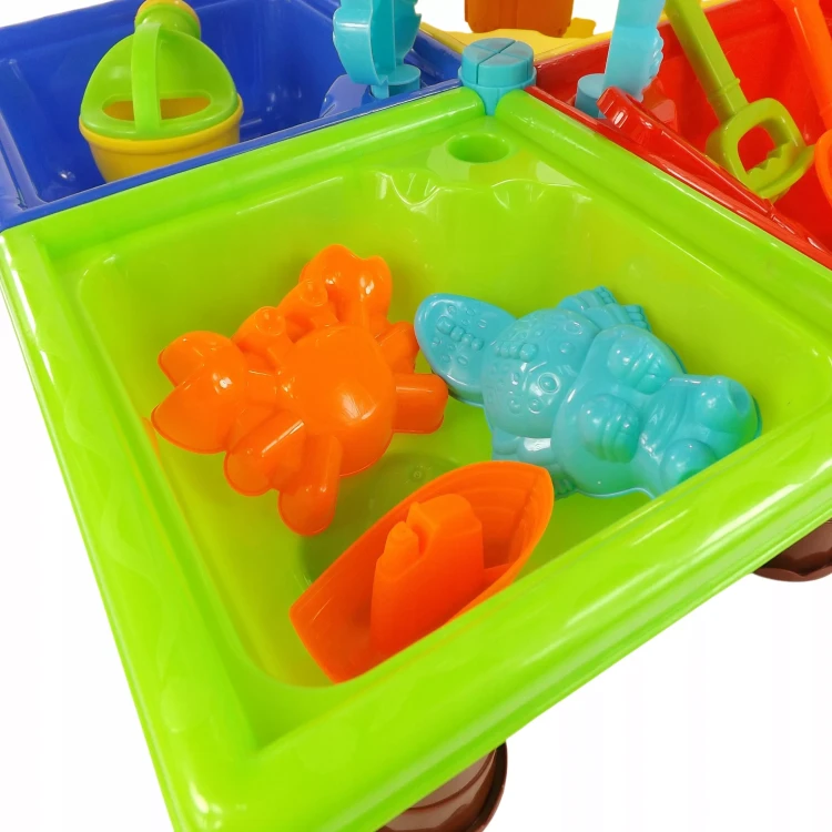 Stolik do piasku i do wody delfin z 25 elementami do zabawy