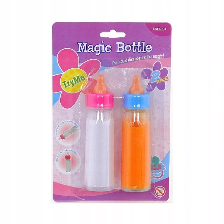 Magiczne butelki dla lalek mleko i sok znikające zestaw 2 szt. od 3+