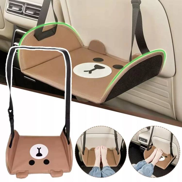 Podnóżek Podróżny Samochodowy dla Dzieci – Ergonomiczna Podpora Miś